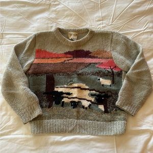 Deans of Scotland Wool Sheep Print Sweater